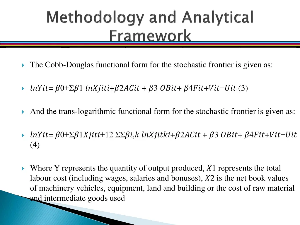 the cobb douglas functional form