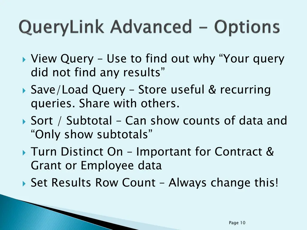 view query use to find out why your query