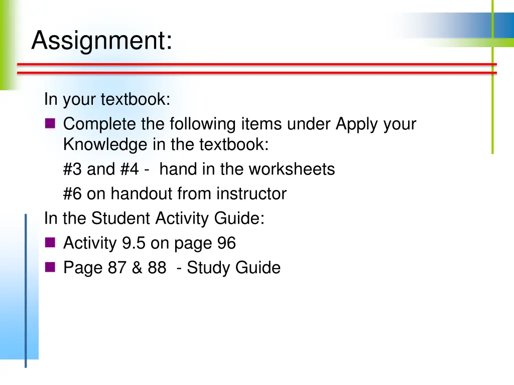 assignment 1