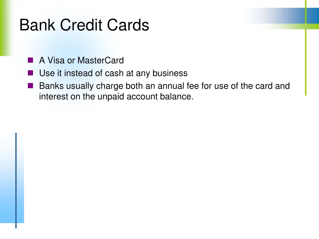 bank credit cards