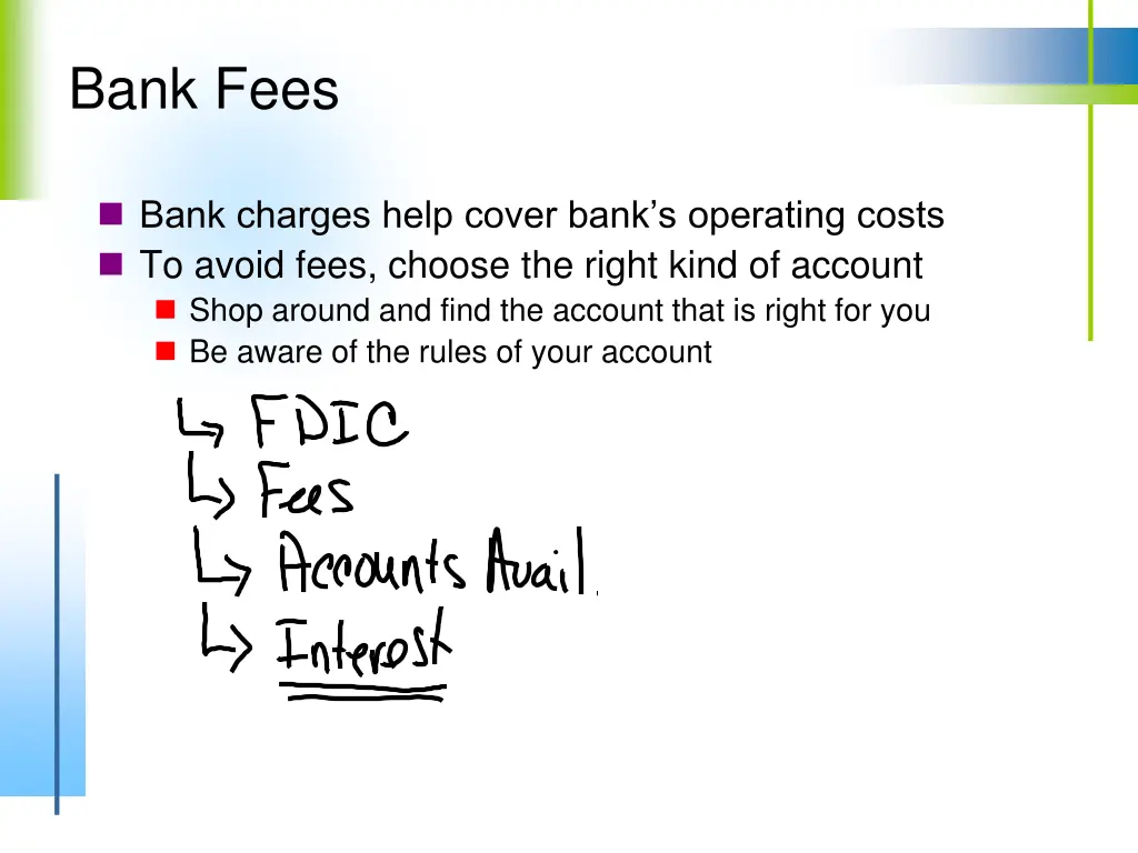 bank fees