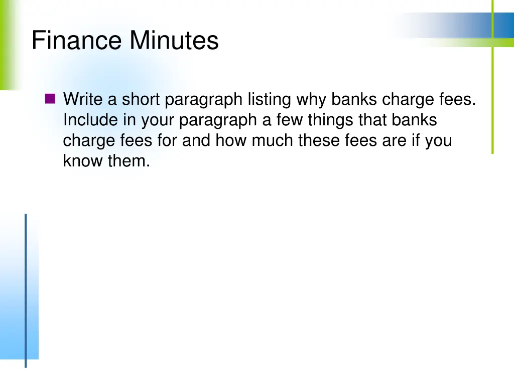 finance minutes
