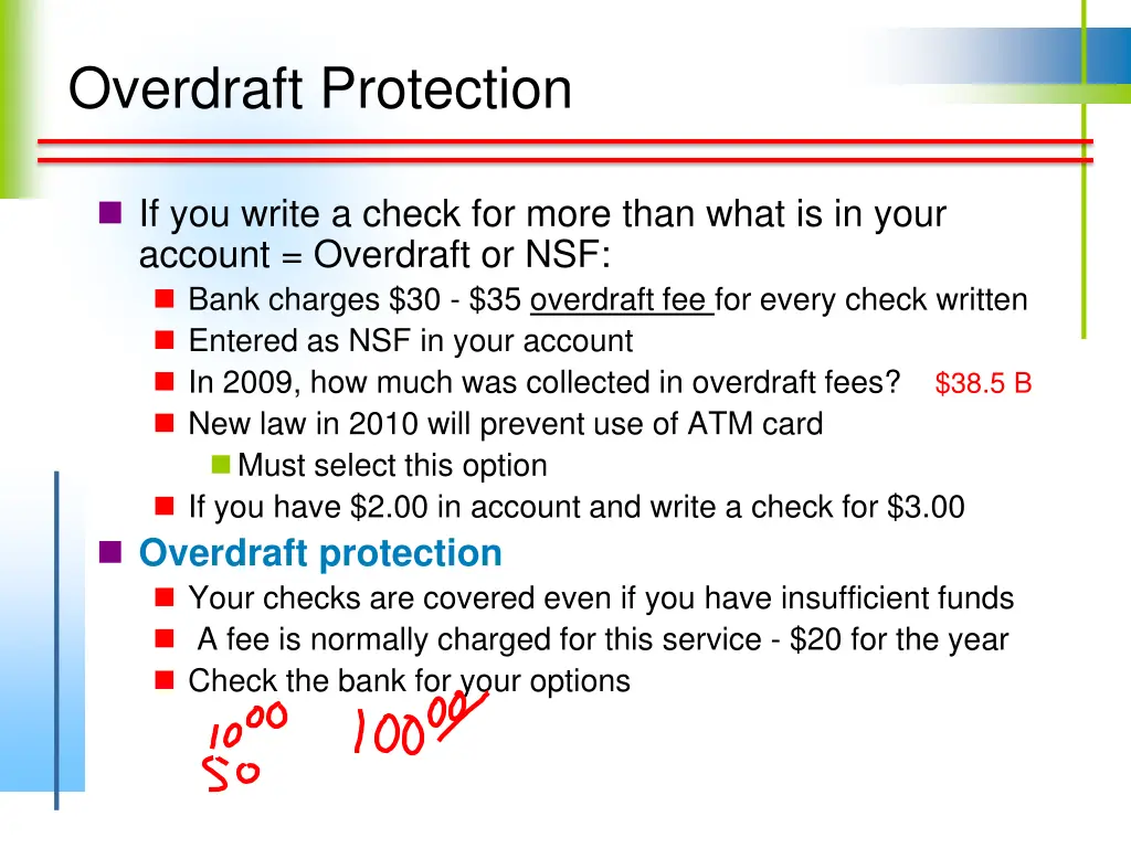overdraft protection