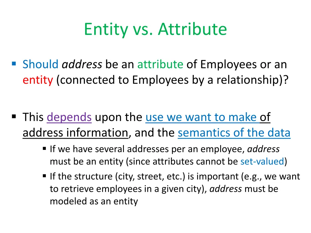 entity vs attribute