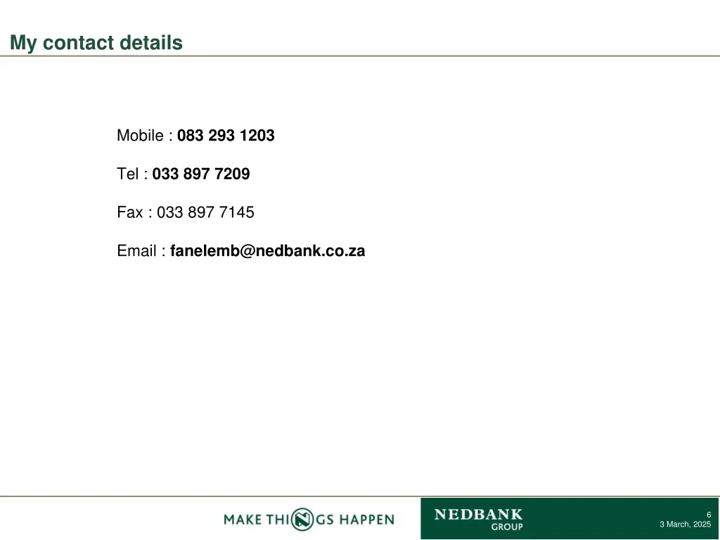 my contact details