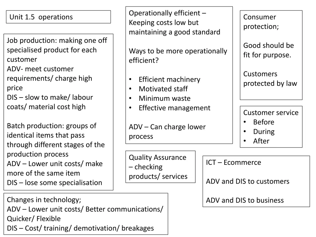 operationally efficient keeping costs