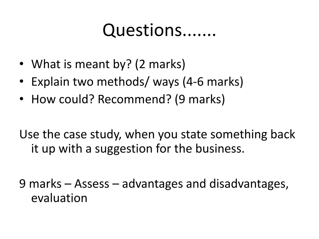 questions