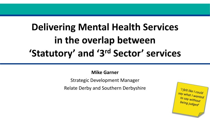 delivering mental health services in the overlap