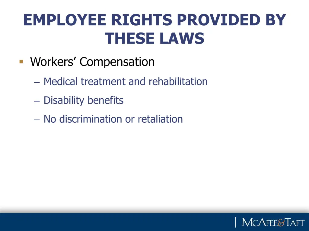 employee rights provided by these laws 1