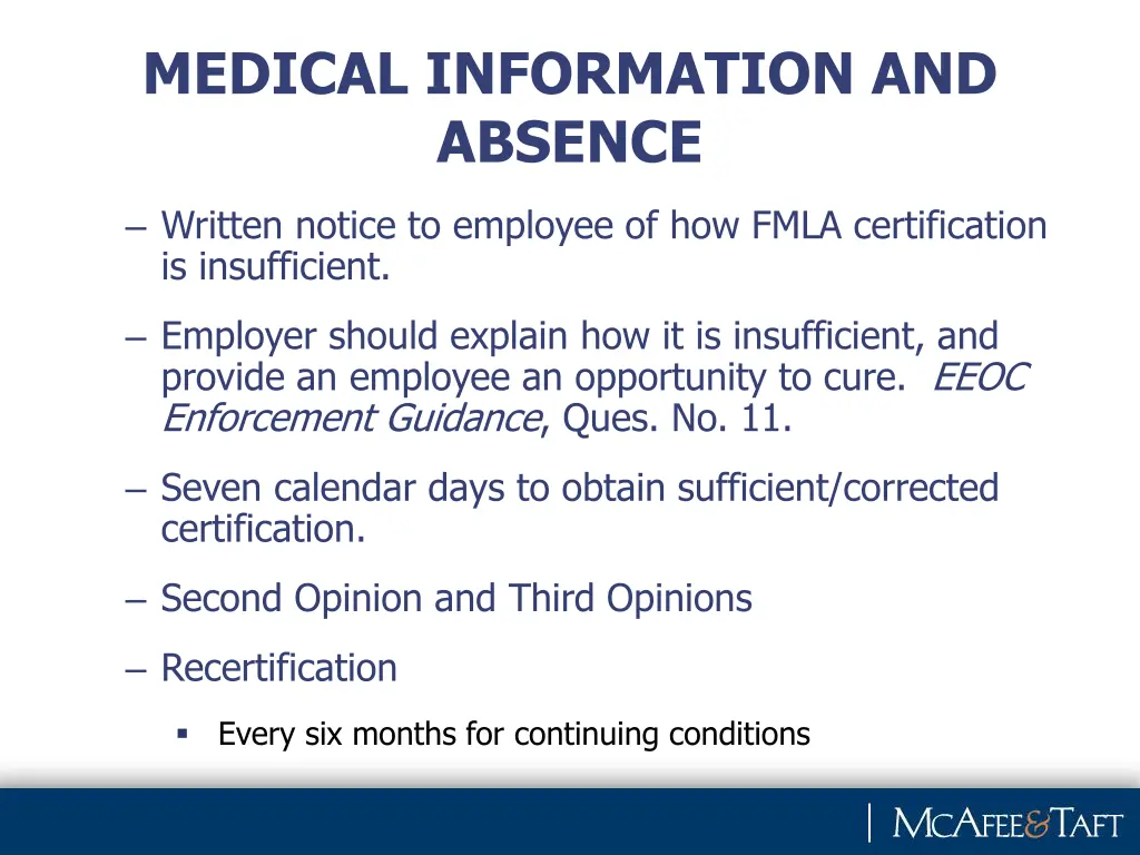 medical information and absence 2