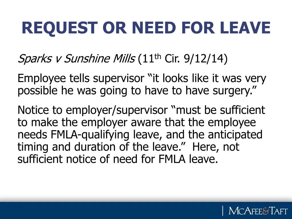 request or need for leave 1