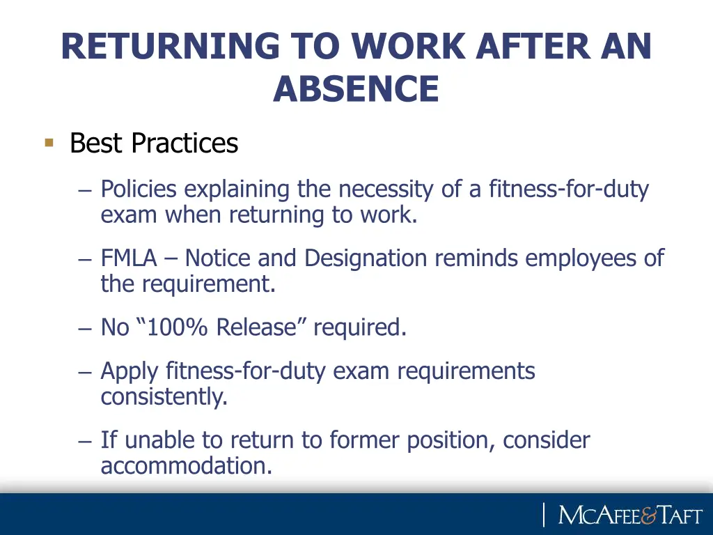 returning to work after an absence 3