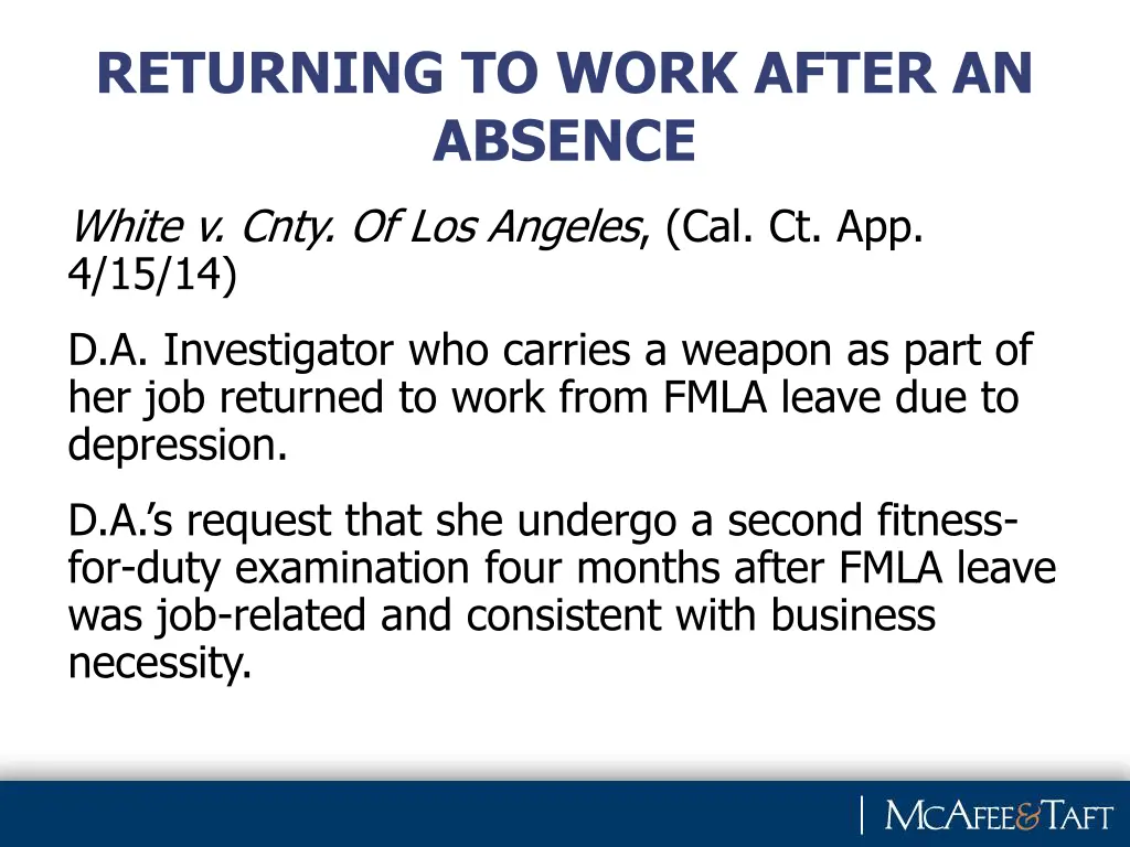 returning to work after an absence 4