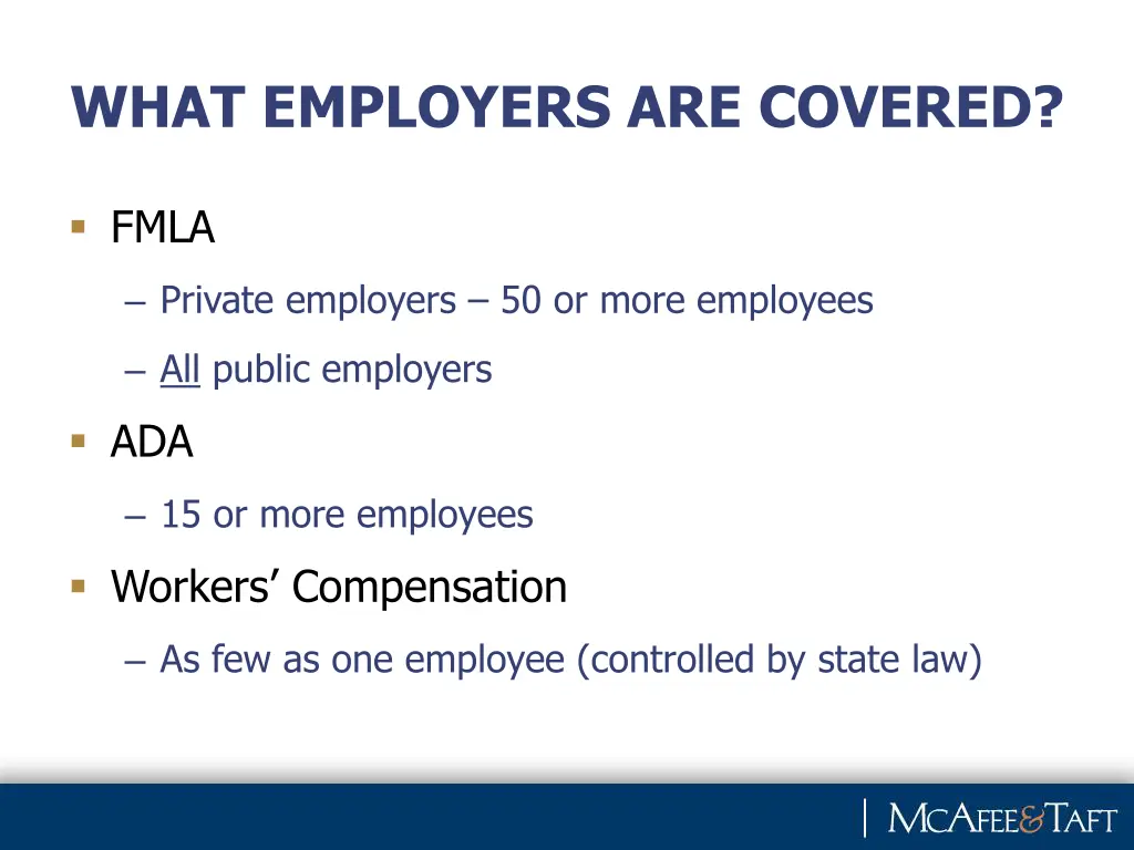 what employers are covered