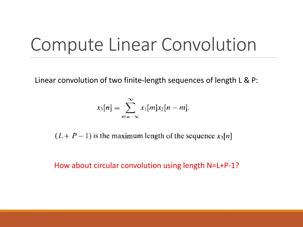 compute linear convolution 1