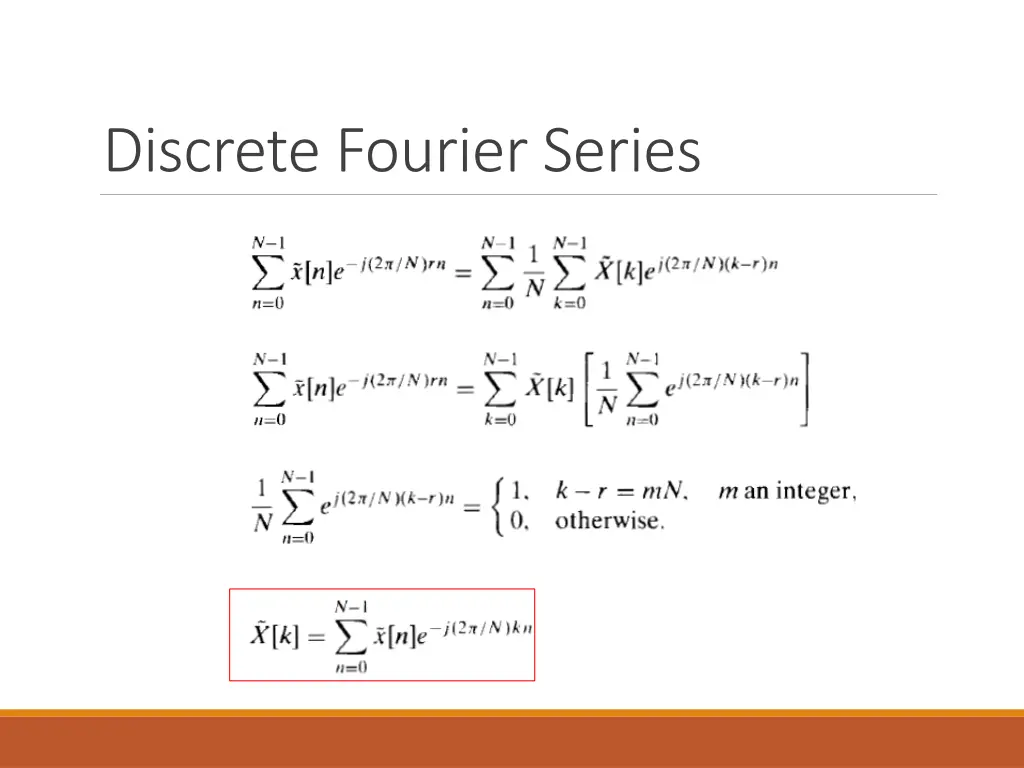 discrete fourier series