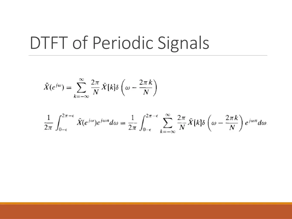 dtft of periodic signals