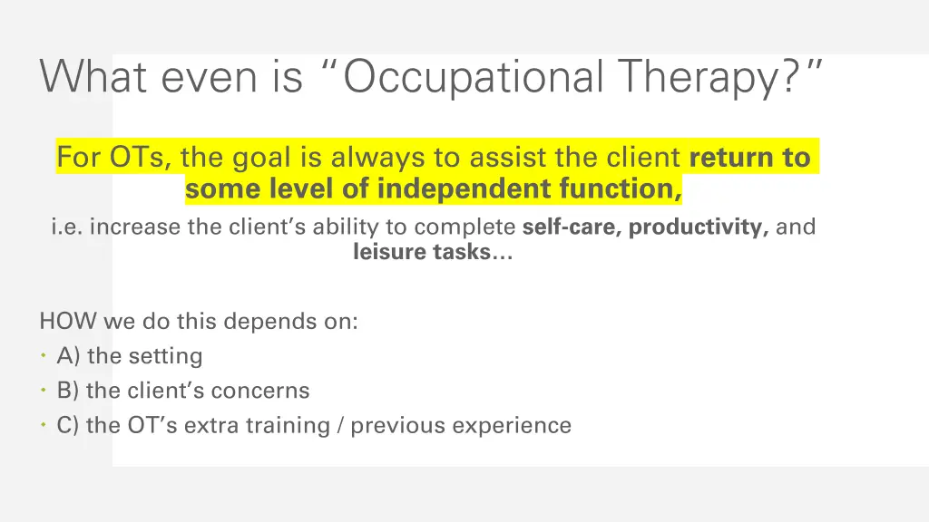 what even is occupational therapy 2