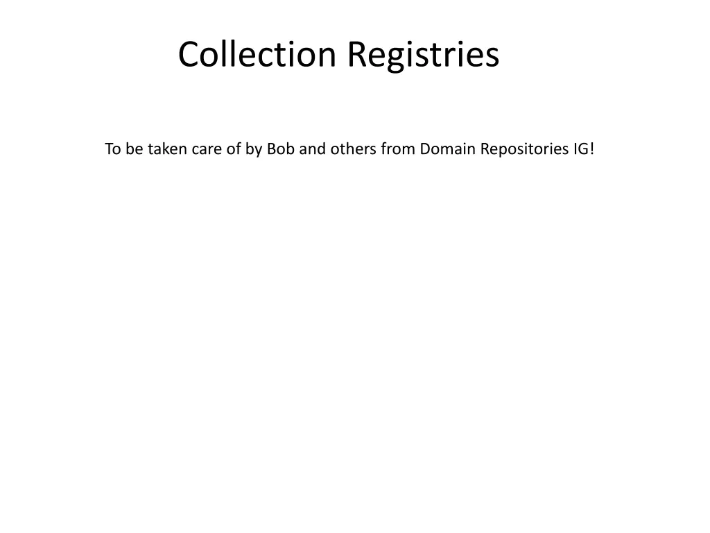 collection registries