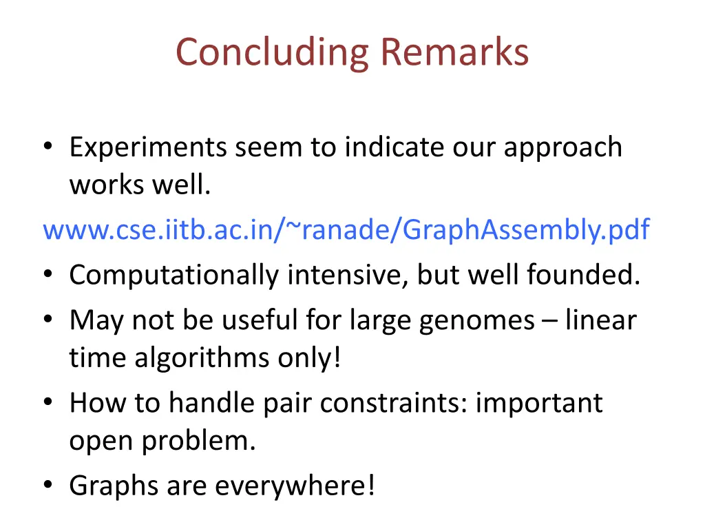 concluding remarks