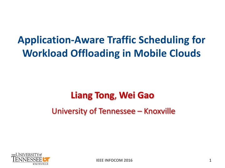 application aware traffic scheduling for workload