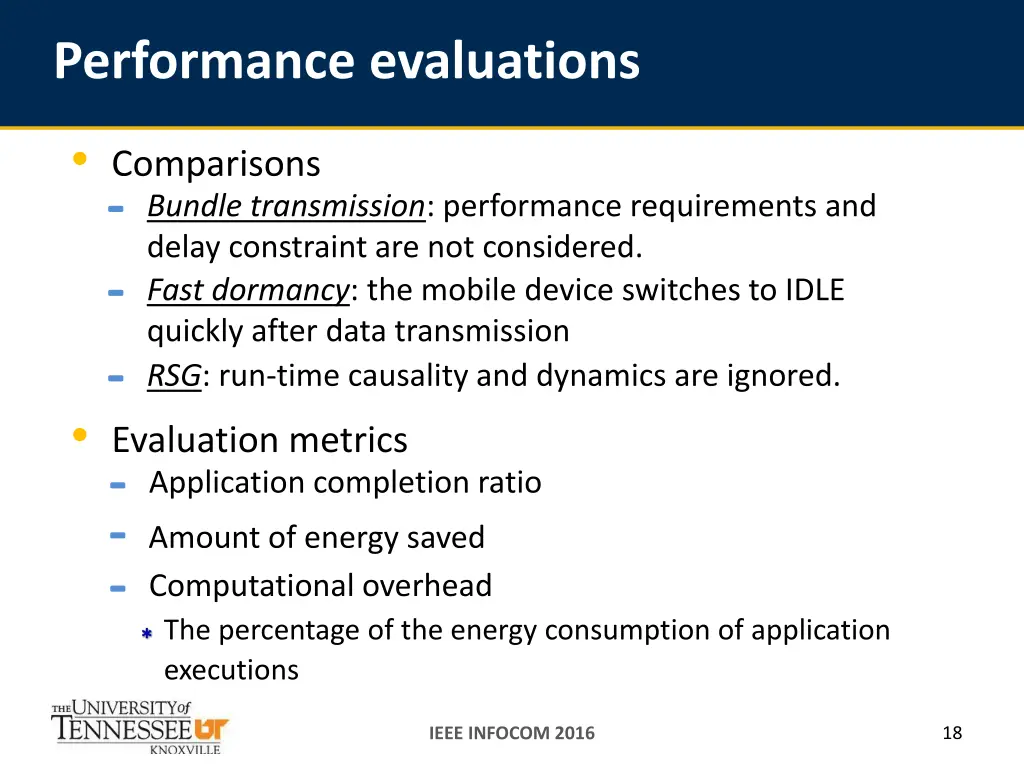 performance evaluations