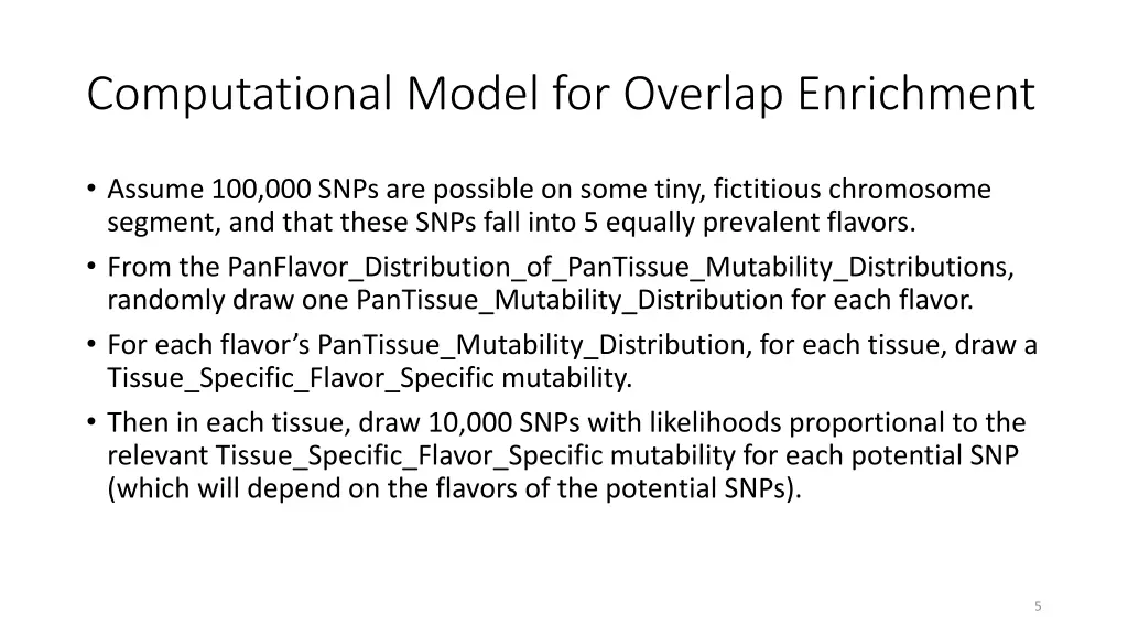 computational model for overlap enrichment