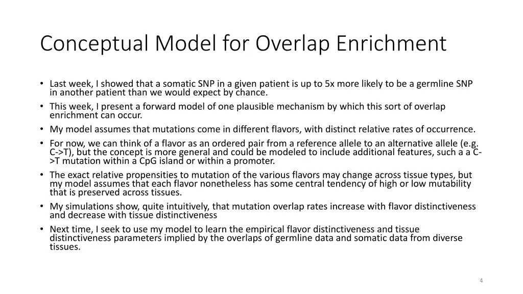 conceptual model for overlap enrichment