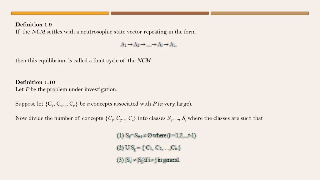 definition 1 9 if the ncm settles with