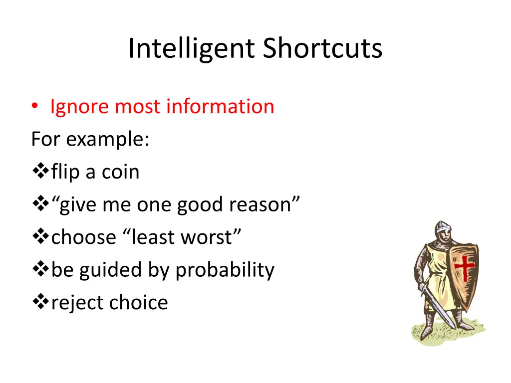 intelligent shortcuts