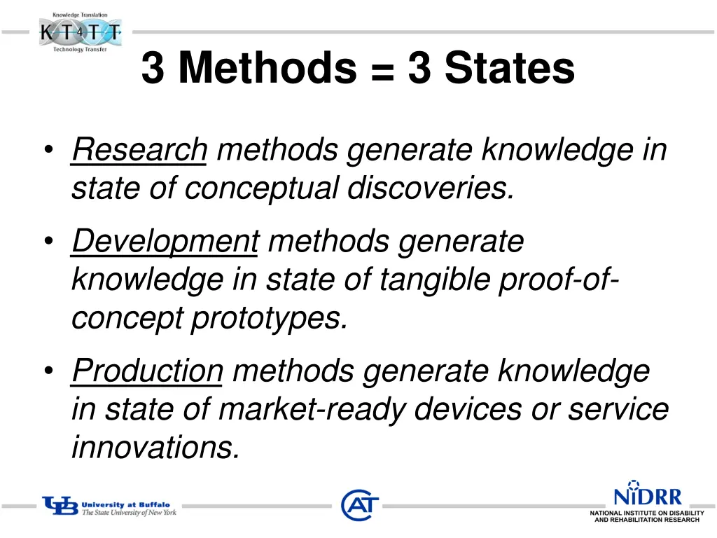 3 methods 3 states