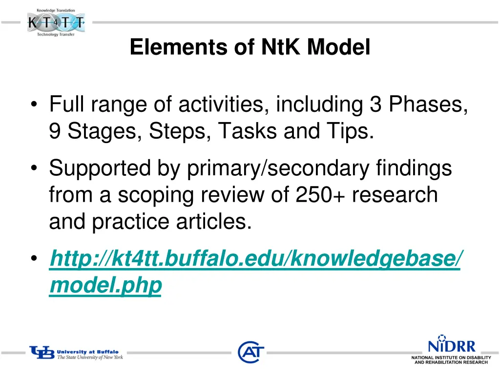 elements of ntk model