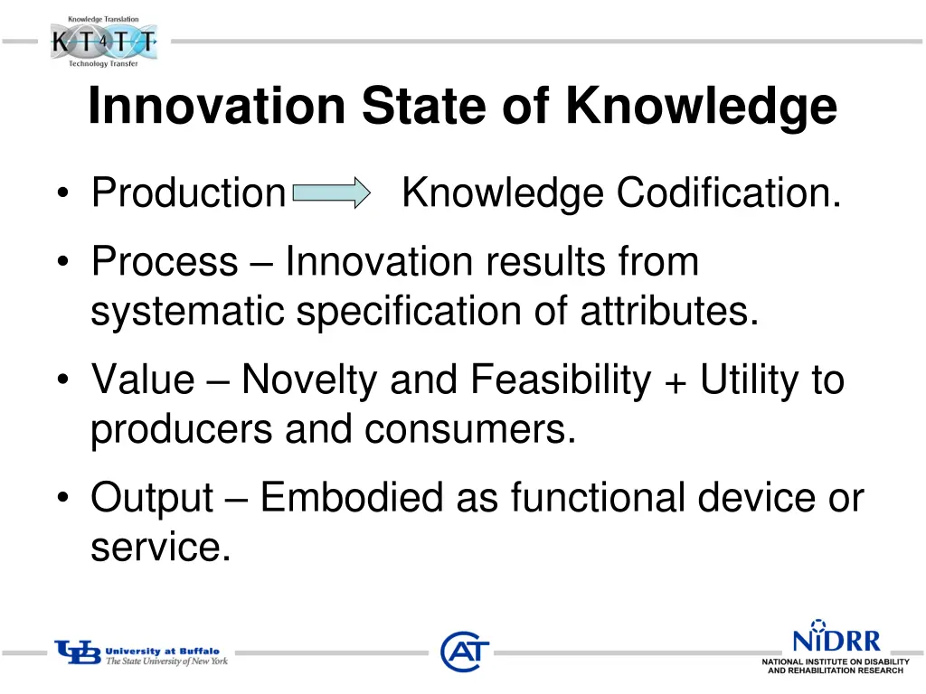 innovation state of knowledge