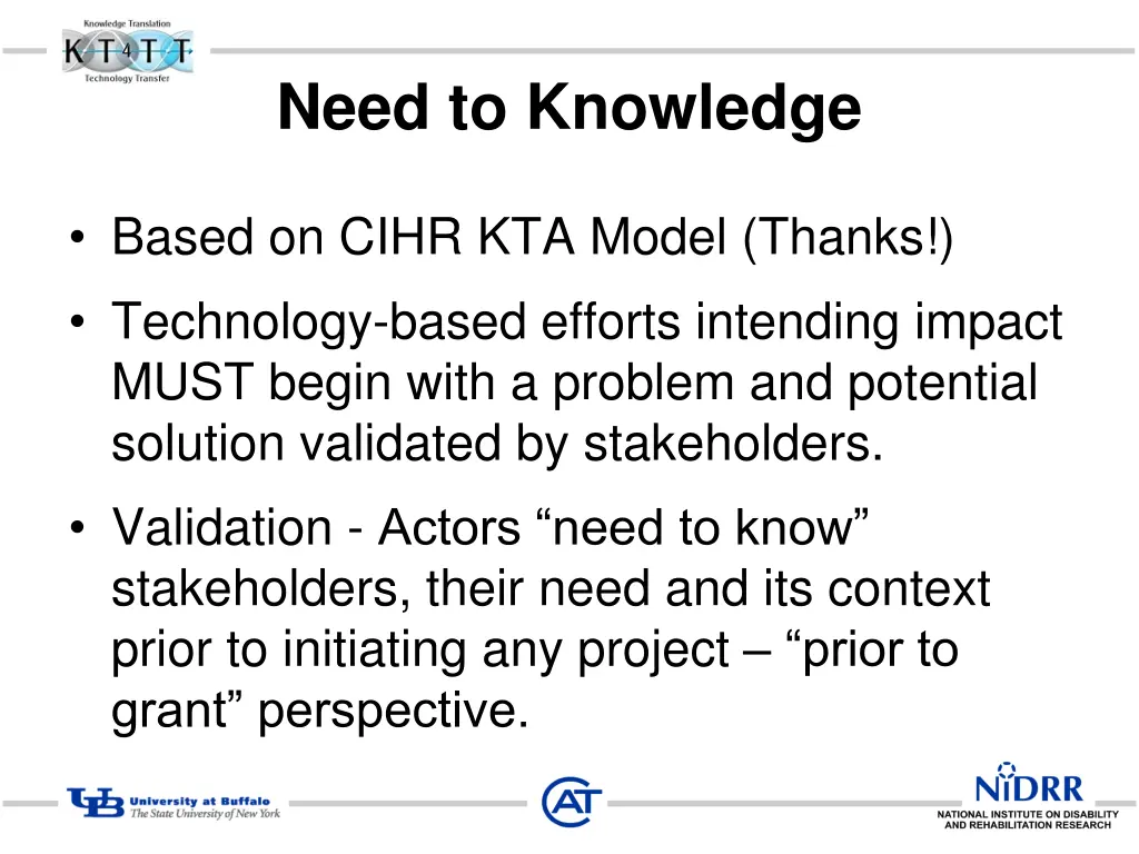 need to knowledge