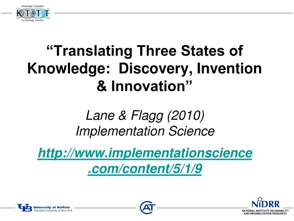 translating three states of knowledge discovery