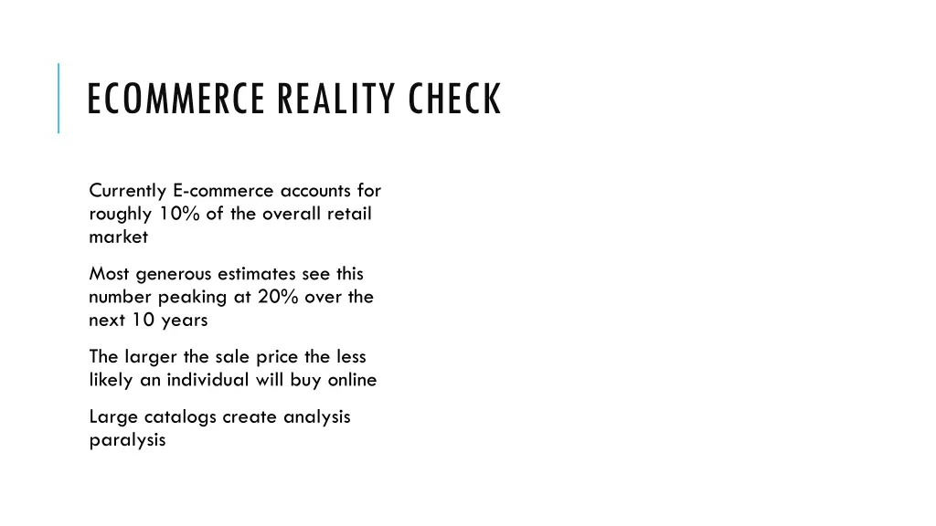 ecommerce reality check