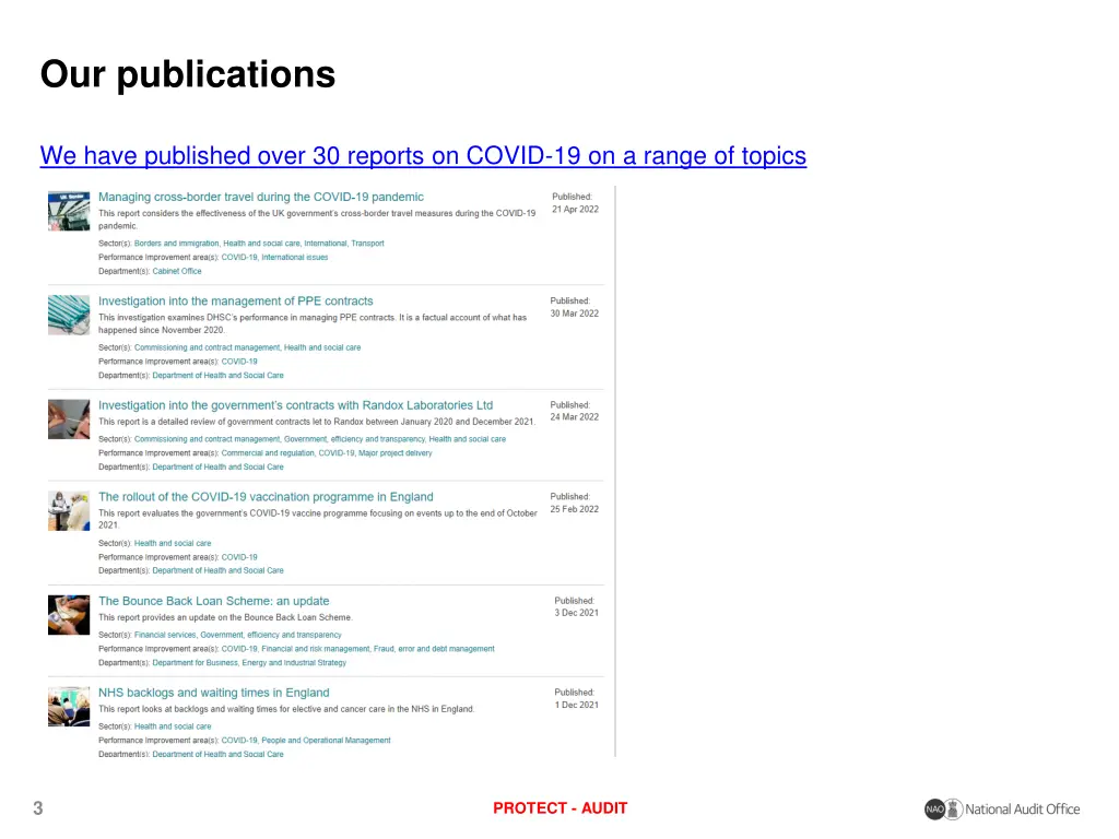 our publications