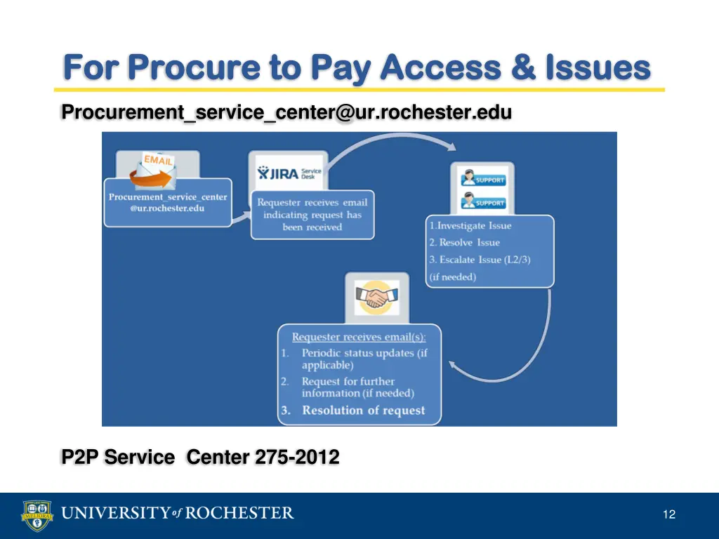 for procure to pay access issues for procure