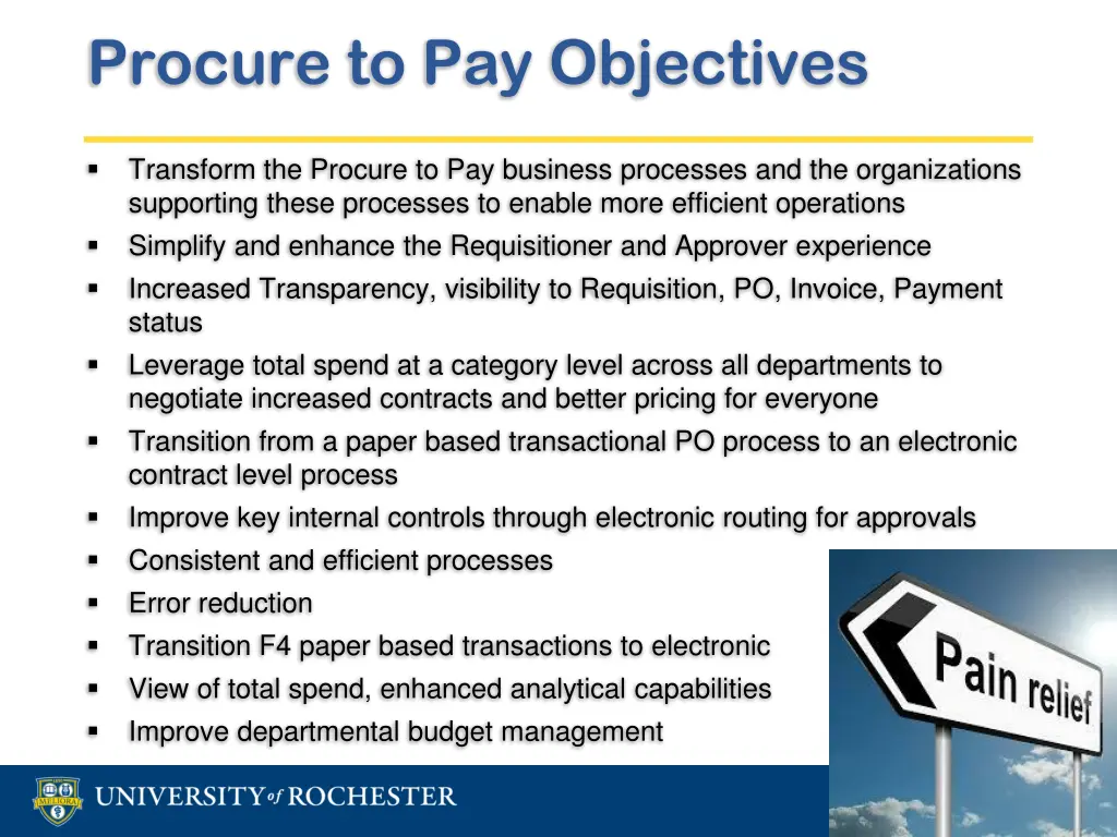 procure to pay objectives