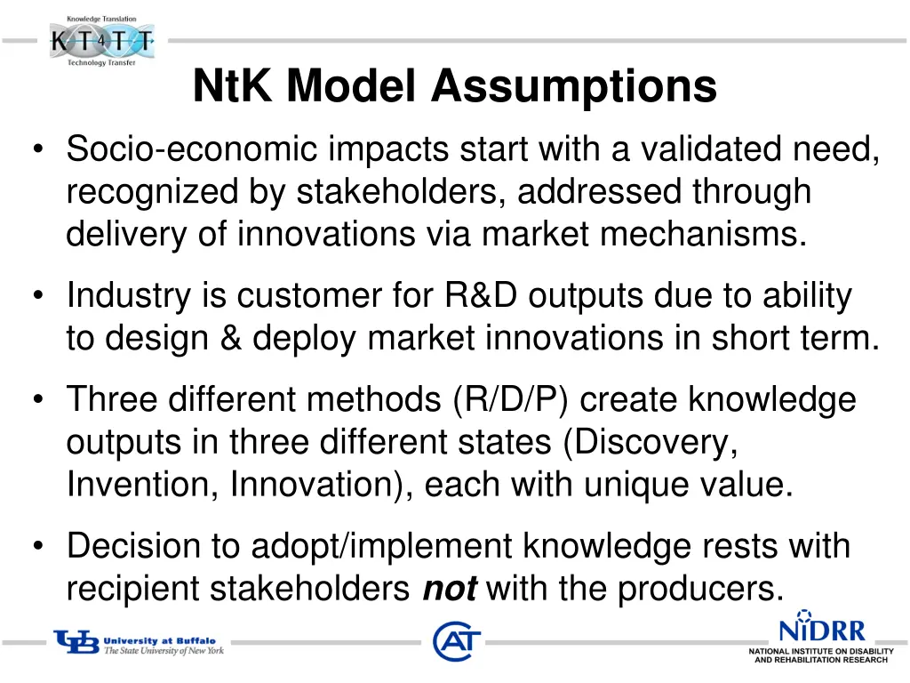 ntk model assumptions socio economic impacts