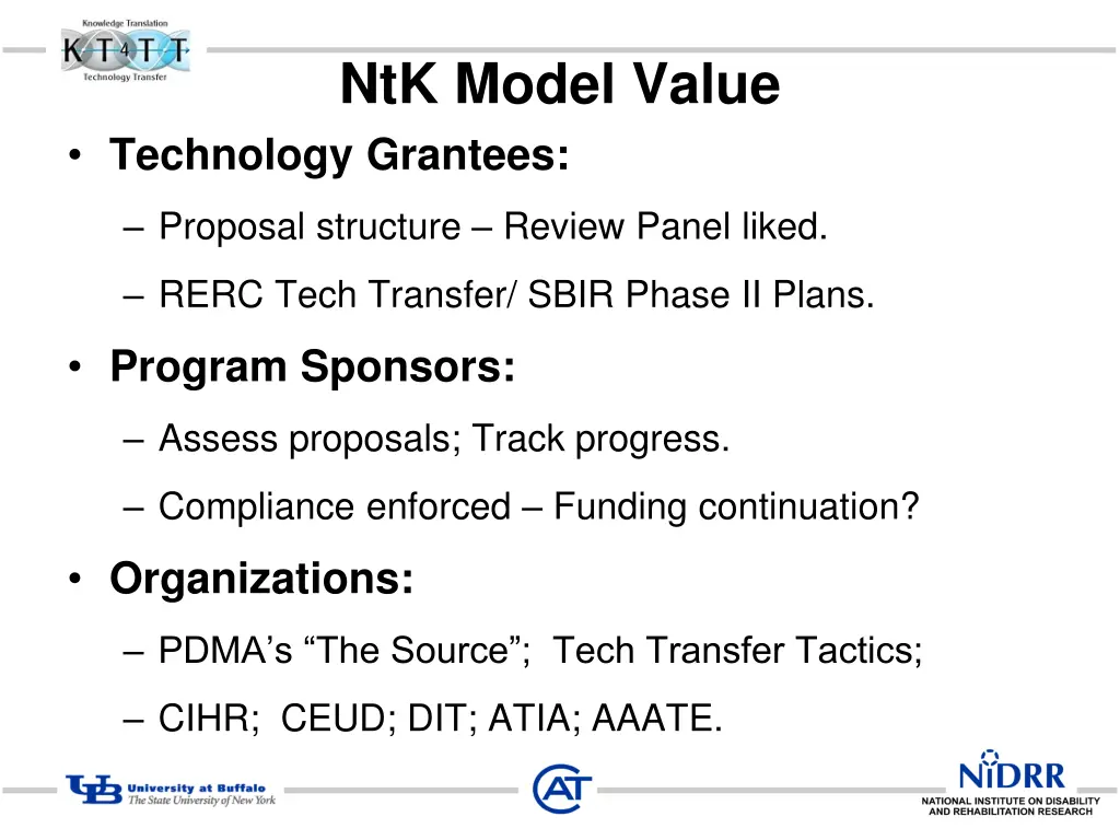 ntk model value