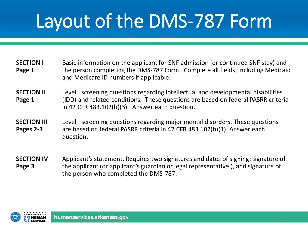 layout of the dms layout of the dms 787 form