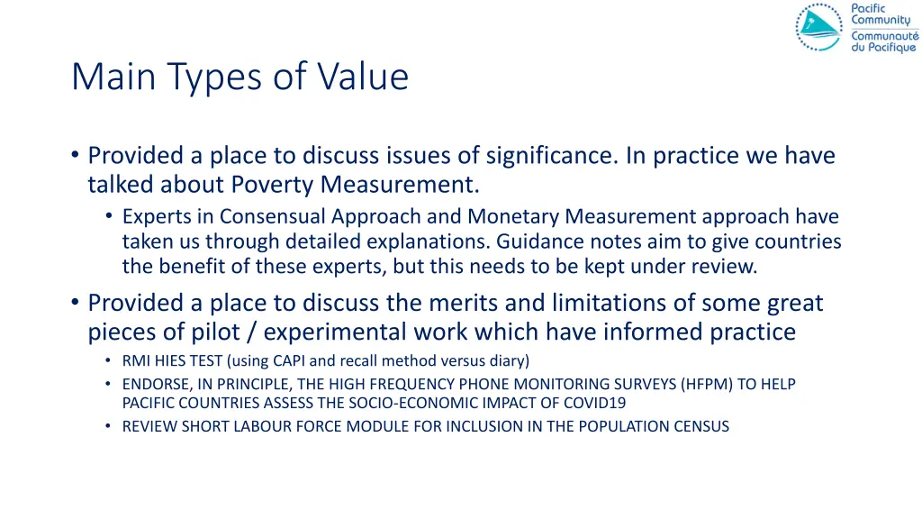 main types of value