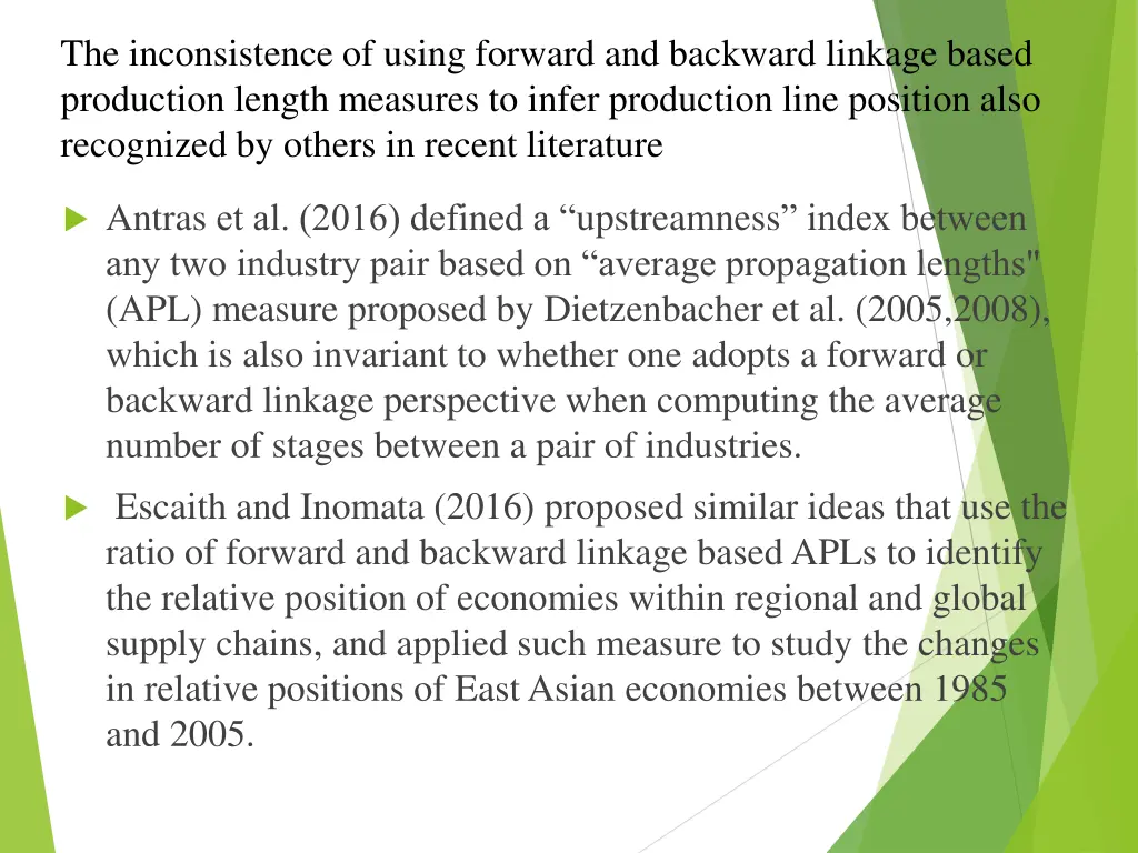 the inconsistence of using forward and backward