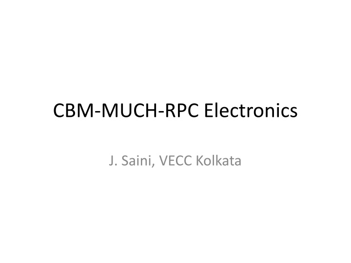 cbm much rpc electronics