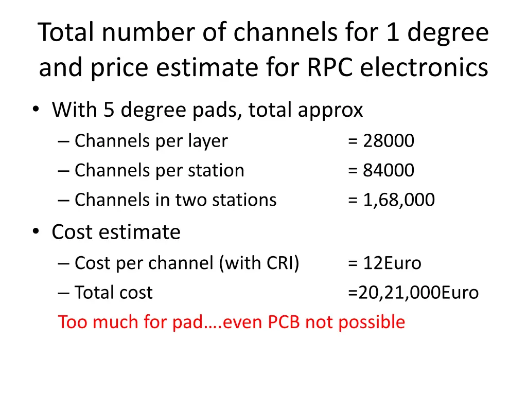 total number of channels for 1 degree and price