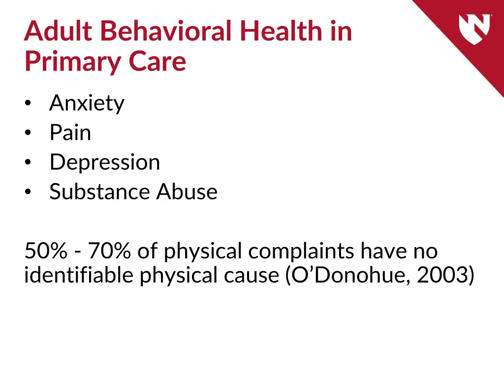 adult behavioral health in primary care