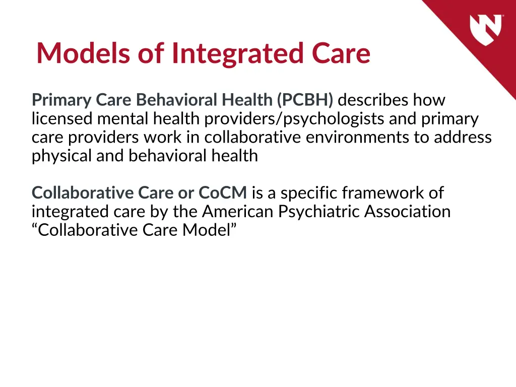 models of integrated care