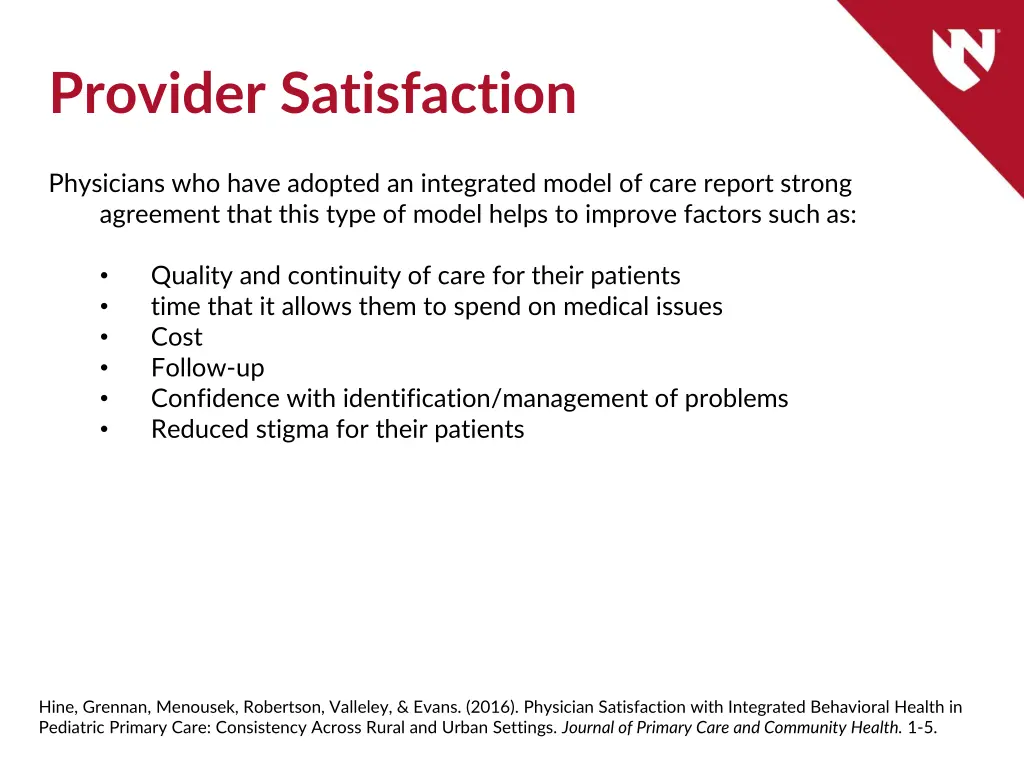 provider satisfaction