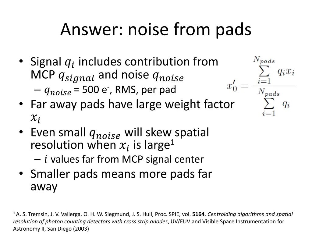 answer noise from pads